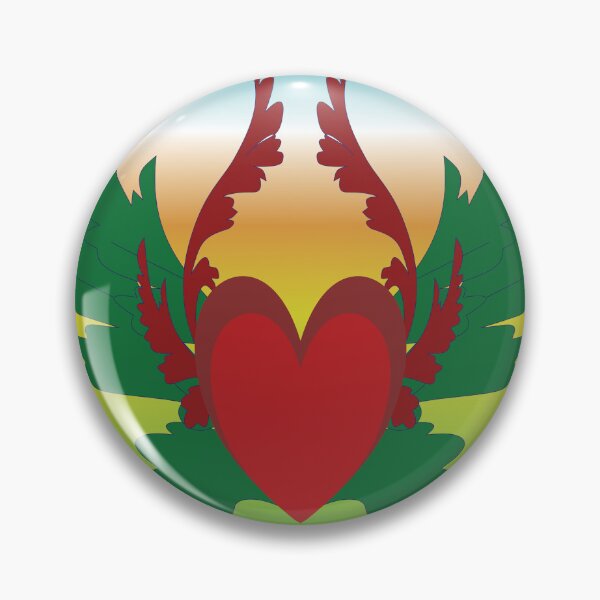 Item preview, Confident Flying Heart Symbol designed and sold by OIL Pattern Design .