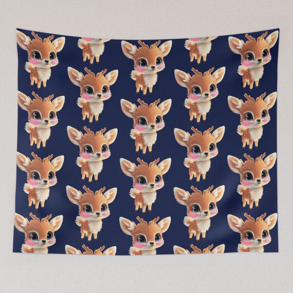 Item preview, Cute baby anime style deer fawn woodland animals designed and sold by hollycooper.