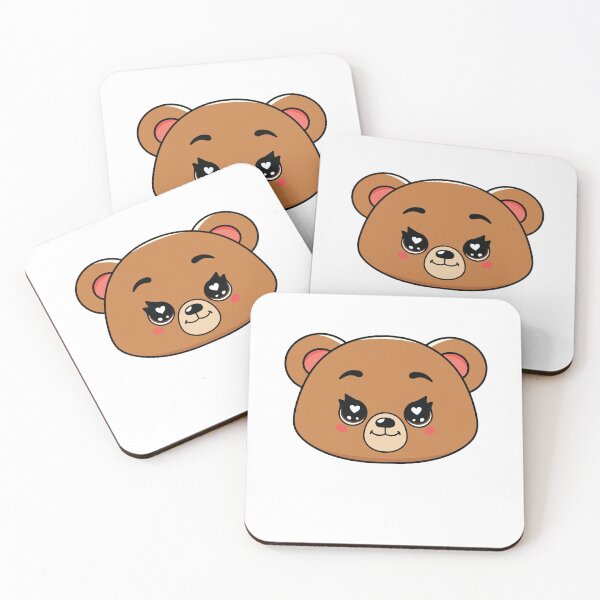 Item preview, Cute Bear Face – Adorable Kawaii Bear designed and sold by Marshallamoakohene.