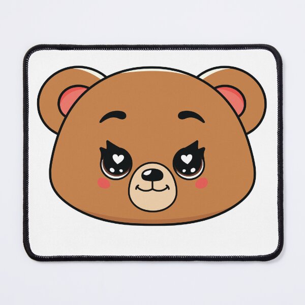 Item preview, Cute Bear Face – Adorable Kawaii Bear designed and sold by MarshallStickerX.