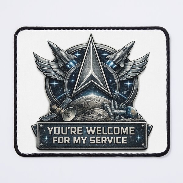 Item preview, You’re Welcome for My Service – Funny Space Force Military Humor designed and sold by RogueSymmetry.