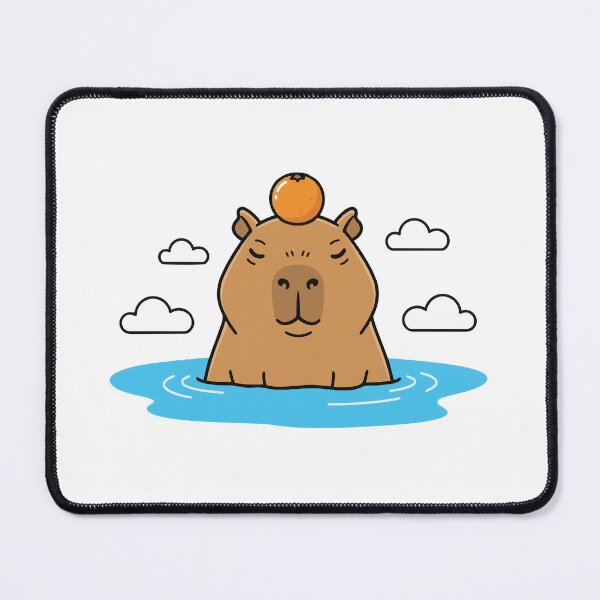 Item preview, Capybara Hot Spring Bath With Yuzu Fruit designed and sold by Petzzz.