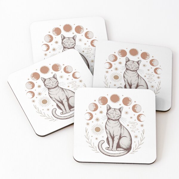Item preview, Moon Phase Cat – Celestial Astrology designed and sold by Pluto ⭐️.