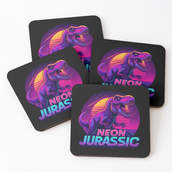 Item preview, Neon Jurassic T-Rex - Vaporwave Dinosaur Synthwave Design designed and sold by MKreative Studio.