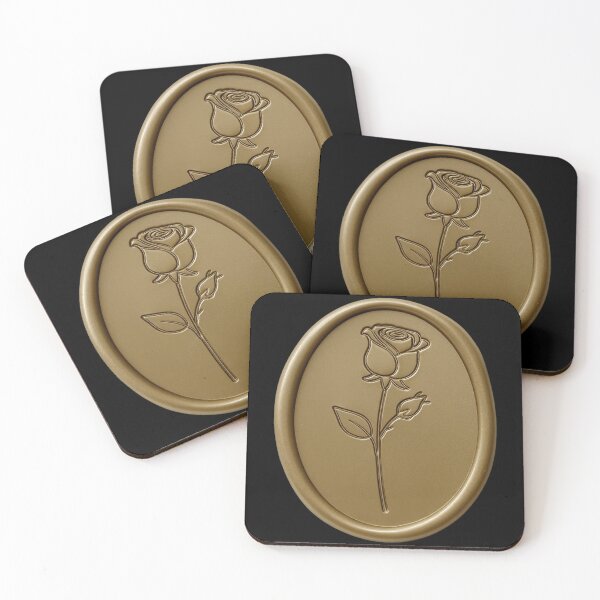 Item preview, Single Rose Golden wax seal designed and sold by KajalGulgulia.