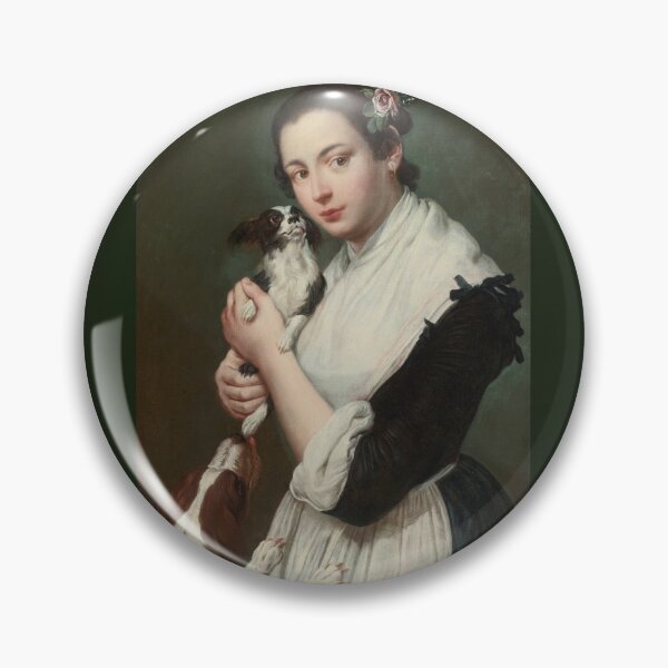 Item preview, Young Women with Two Dogs by Giacomo Ceruti designed and sold by Amanda1775.
