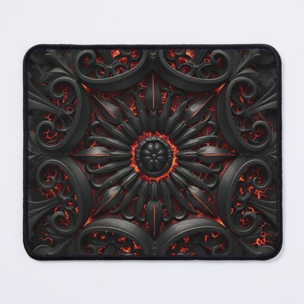 Item preview, Obsidian Ember Bloom – Dark Gothic Mandala designed and sold by Colorshow-relax.