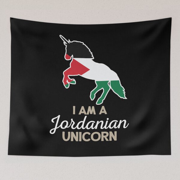 Item preview, Jordan Flag Jordanian Unicorn designed and sold by countryflags.
