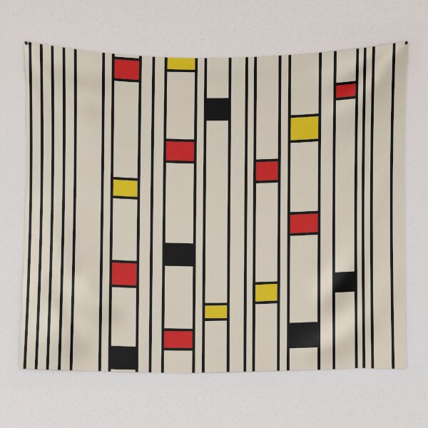 Item preview, Modernist Geometric Vertical Pattern with Color Accents designed and sold by zeStudioPhoto.