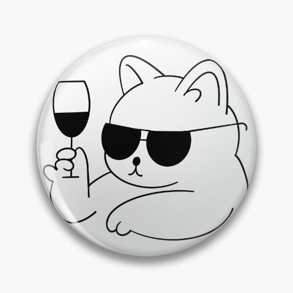 Item preview, Cool Minimalist Aesthetic Cat With Wine Glass designed and sold by ZenNal.