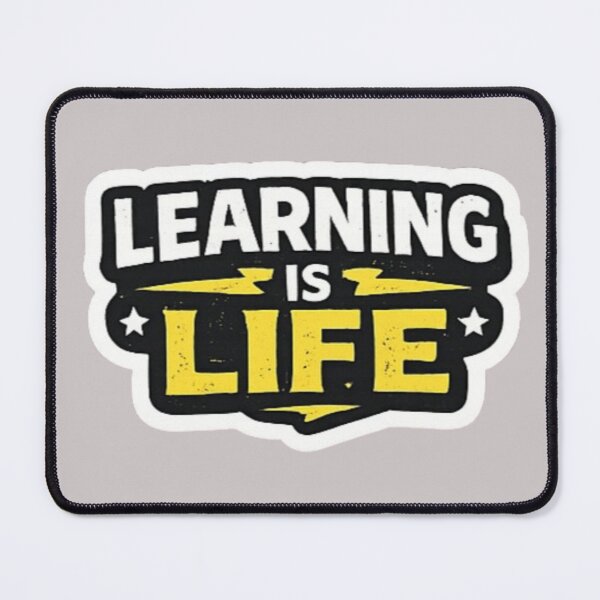 Item preview, Learning Is Life – Smart Mind Motivational Typography Design designed and sold by Amr Darwish Graphic designer.