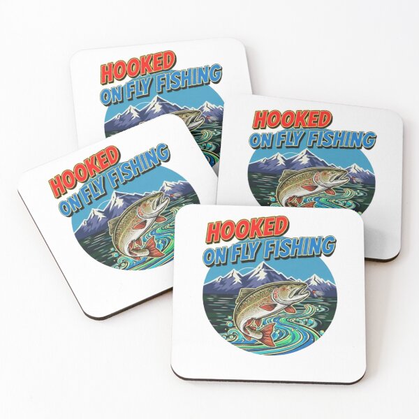 Item preview, Hooked on fly fishing retro vintage designed and sold by Stefanrajzer.