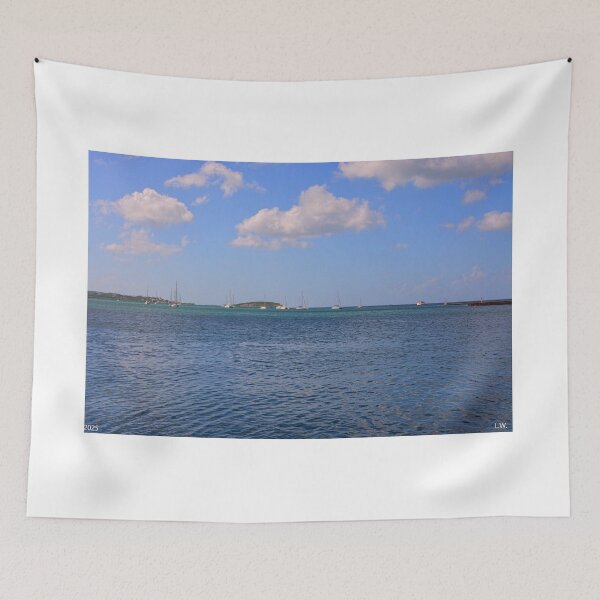 Item preview, Sailboats on a Clear Blue Horizon St. Martin designed and sold by LisaWootenPhoto.
