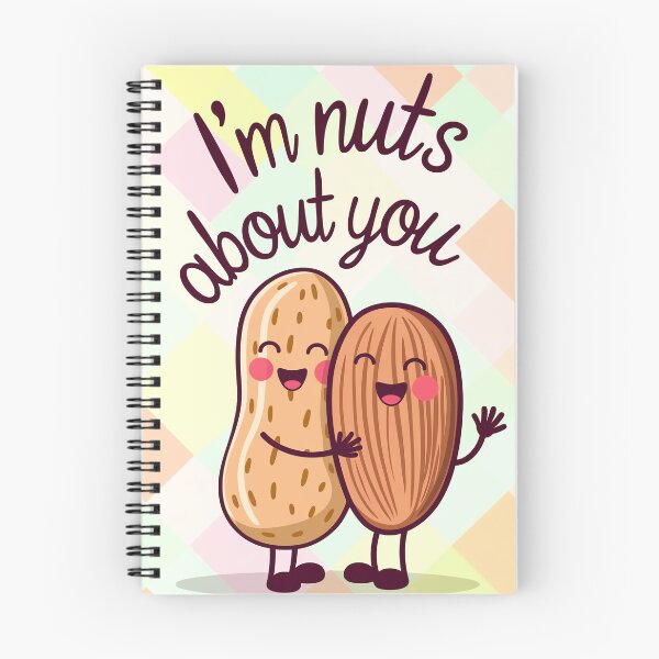 Item preview, I'm Nuts About You – Funny Valentine or Birthday Card, Plant Based Humor designed and sold by GreenSlate.