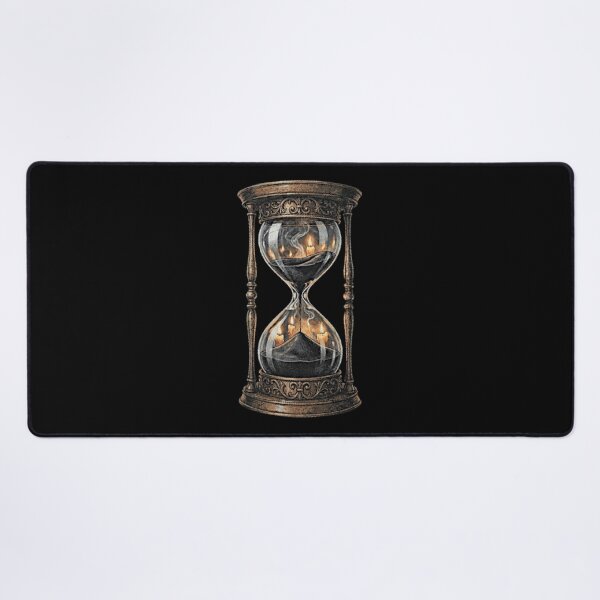 Item preview, Mystical Vintage Hourglass with Glowing Flames. designed and sold by Witch Queen Clothing.
