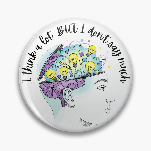 Item preview, I Think A Lot But I Dont Say Much - Minimalist Introvert Quote designed and sold by Personal Echo.