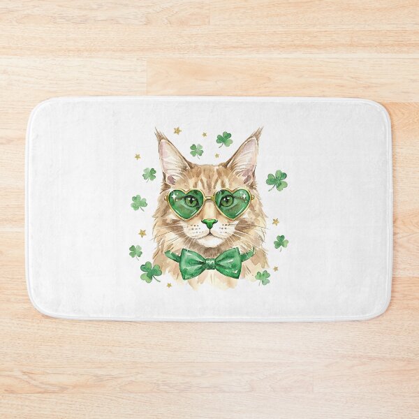 Item preview, Maine Coon Cat St Patricks Day Vintage Lucky Irish Graphic designed and sold by EvrmoodCo.