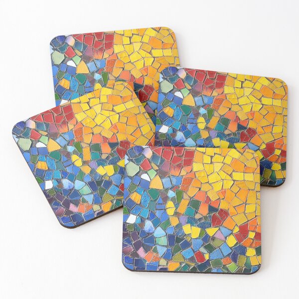 Item preview, Gaudi Inspired Mosaics Colorful Sunny Tile designed and sold by GrinGalore.