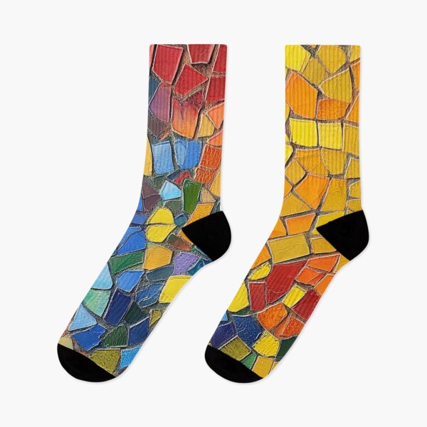Item preview, Gaudi Inspired Mosaics Colorful Sunny Tile designed and sold by GrinGalore.