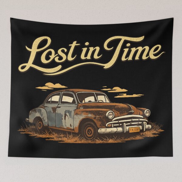 Item preview, Lost in Time – Retro Car Minimal Art designed and sold by GIFT4S.