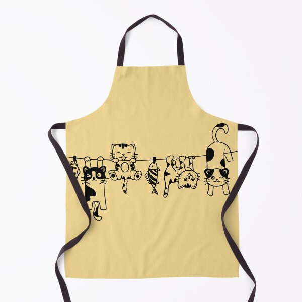 Item preview, Cute Cats Hanging on Clothesline Doodle designed and sold by ZenNal.
