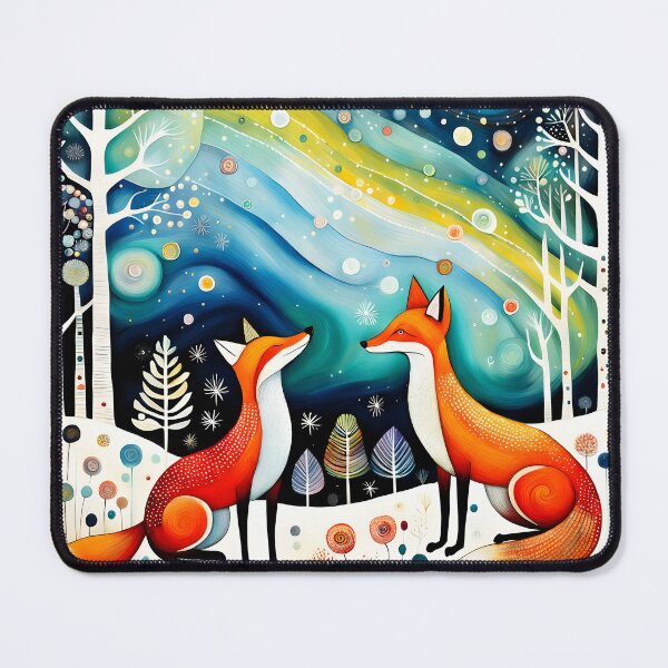 Item preview, Stylized Foxes, Ai Generated Art designed and sold by ACC .