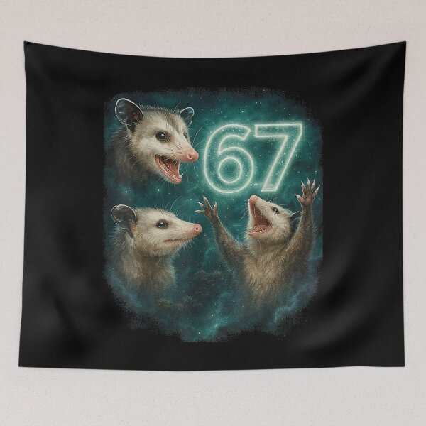 Item preview, Opossum Six Seven 6 7 Meme Possum Howling at The Moon 67  , Opossum Gift For Mom Dad Kids designed and sold by Opossum GIFT ★★★★★.