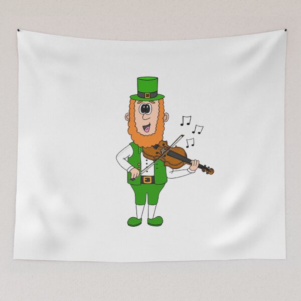 Item preview, Leprechaun Playing Violin, St Patrick's Day Irish Music Funny designed and sold by doodlerob.