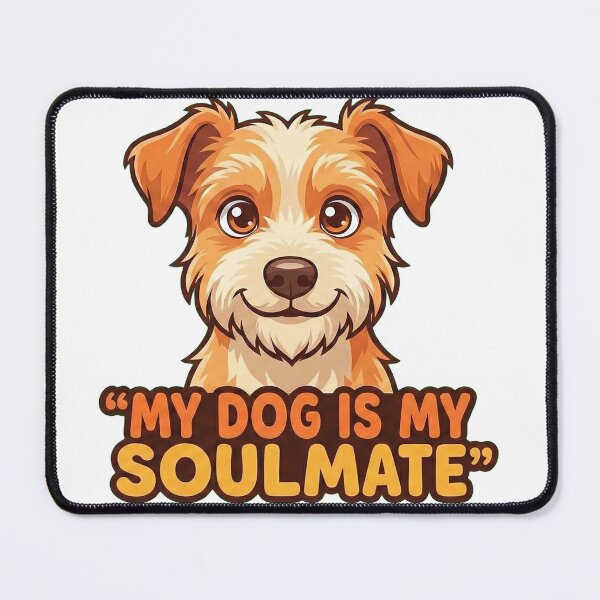 Item preview, My Dog Is My Soulmate | Cute Cartoon Puppy & Pet Lover designed and sold by Tamer ⭐⭐⭐⭐⭐.