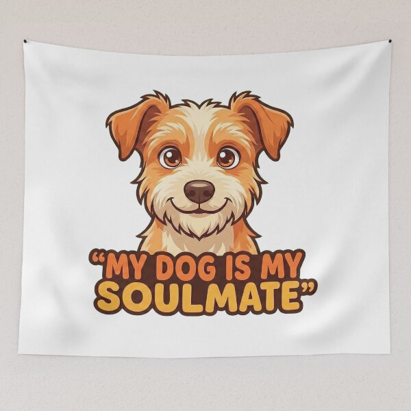 Item preview, My Dog Is My Soulmate | Cute Cartoon Puppy & Pet Lover designed and sold by Tamer ⭐⭐⭐⭐⭐.