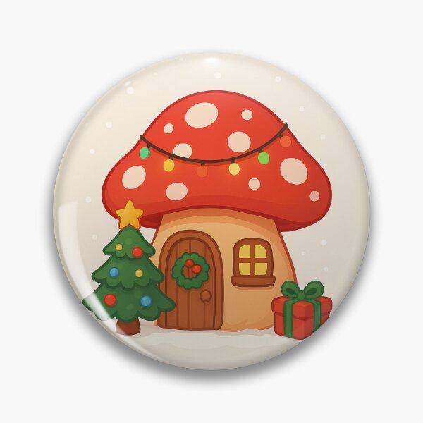Item preview, Setalian Christmas Habitino Red Mushroom House designed and sold by TexturaPura.