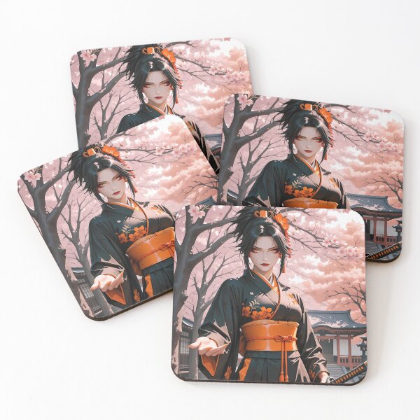 Item preview, Fierce Samurai Girl Under Cherry Blossom Storm designed and sold by BorgSpareParts.