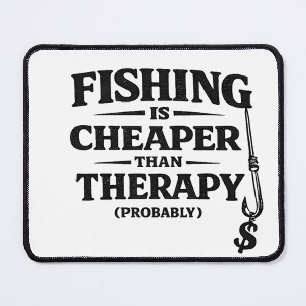 Item preview, Fishing Is Cheaper Than Therapy – Funny Angler Quote Design designed and sold by FischingVibes.