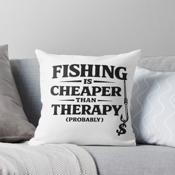 Item preview, Fishing Is Cheaper Than Therapy – Funny Angler Quote Design designed and sold by FischingVibes.