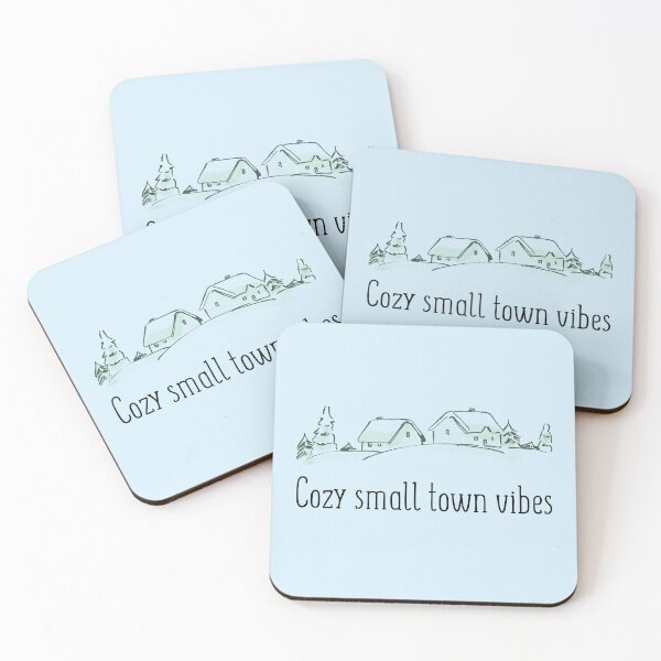 Artikelvorschau, Cozy Small Town Vibes Illustration entworfen und verkauft von Pastel & Punchlines.