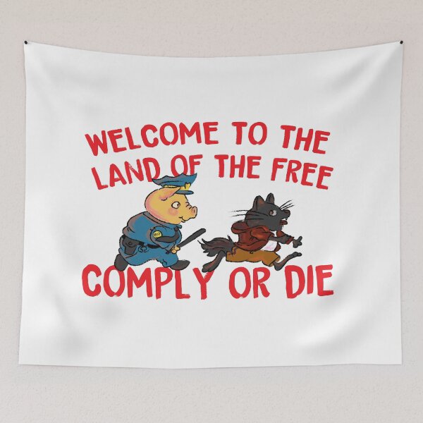 Item preview, Welcome to the land of the free comply or die designed and sold by remerasnerdas.