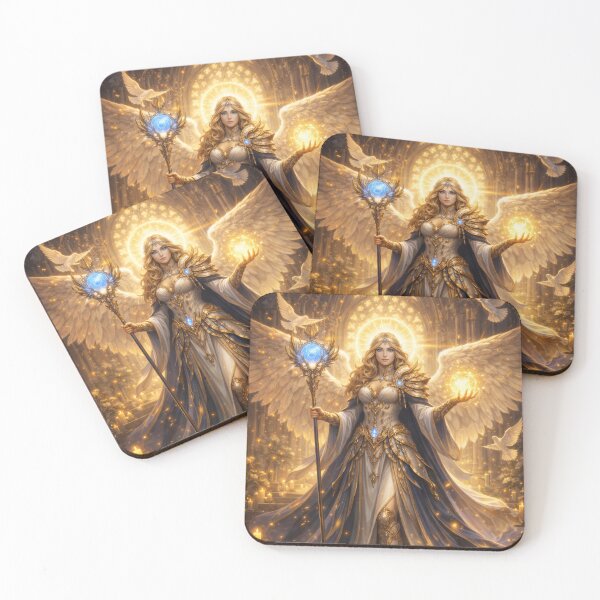 Item preview, Celestial Angel of Light – Divine Guardian Fantasy Art designed and sold by DrakariArt.