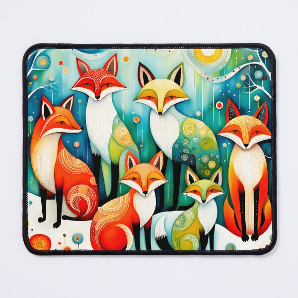 Item preview, Stylized Foxes, Ai Generated Art  designed and sold by ACC .