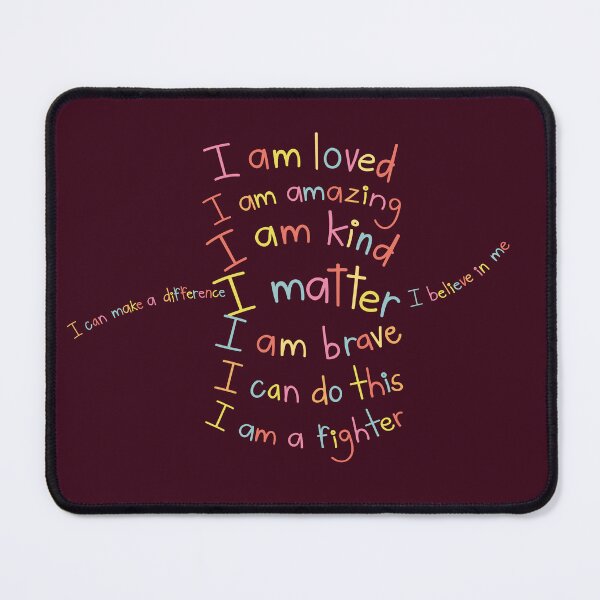 Item preview, “I Am Enough” Positive Affirmations Wall Art | Self Love Quote | Mental Health & Motivation Artwork designed and sold by GiftzCircle.