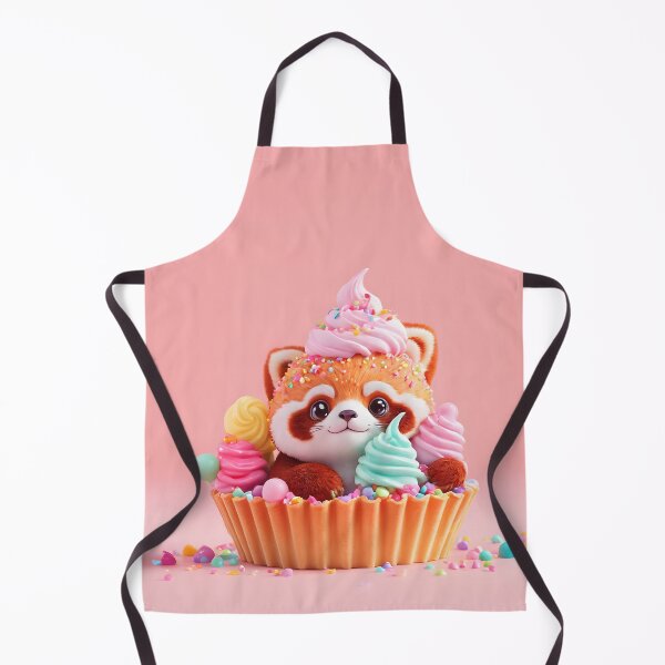 Item preview, Red panda Holding Cupcakes with Sprinkles - Festive Meme Art designed and sold by SundaySavepoint.