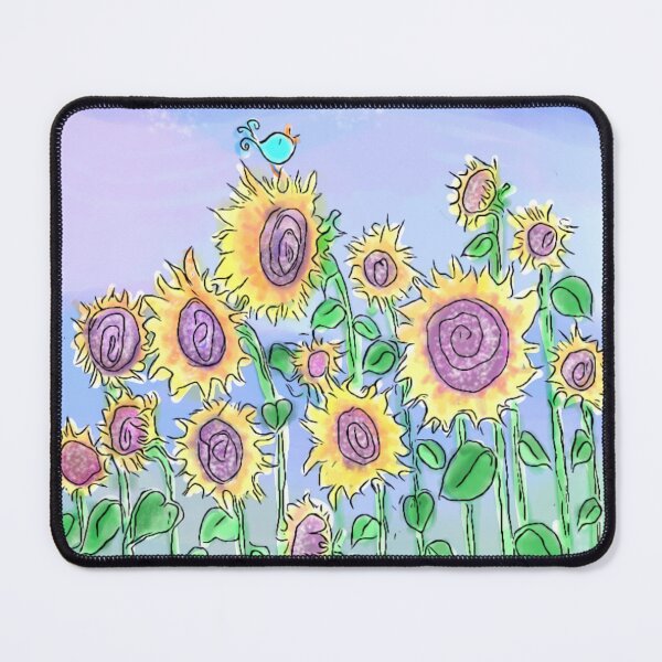 Item preview, Bird & Sunflower Illustration  designed and sold by MB Cunningham.