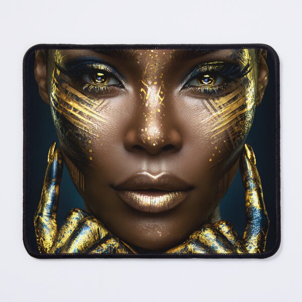 Item preview, Stunning Golden Body Art Portrait with Intricate Design designed and sold by Artessie.