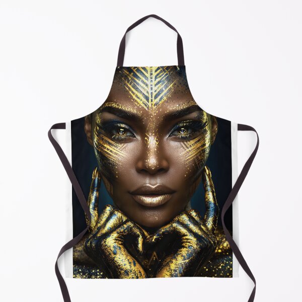 Item preview, Stunning Golden Body Art Portrait with Intricate Design designed and sold by Artessie.