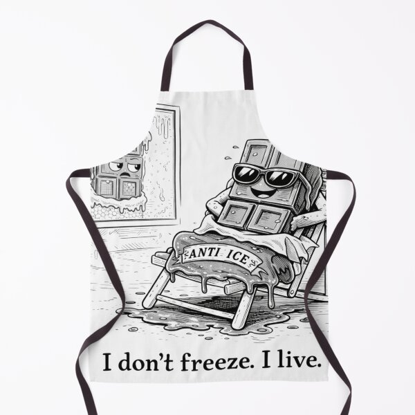 Item preview, I Don’t Freeze. I Live. | Anti Ice Winter Humor (Black & White) designed and sold by ComedyInkFactor.