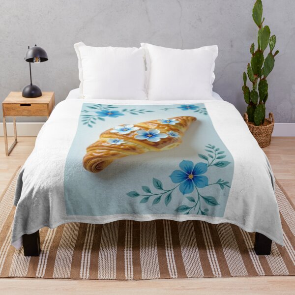 Item preview, Blue Floral Croissant Dream designed and sold by ArtQueen777.