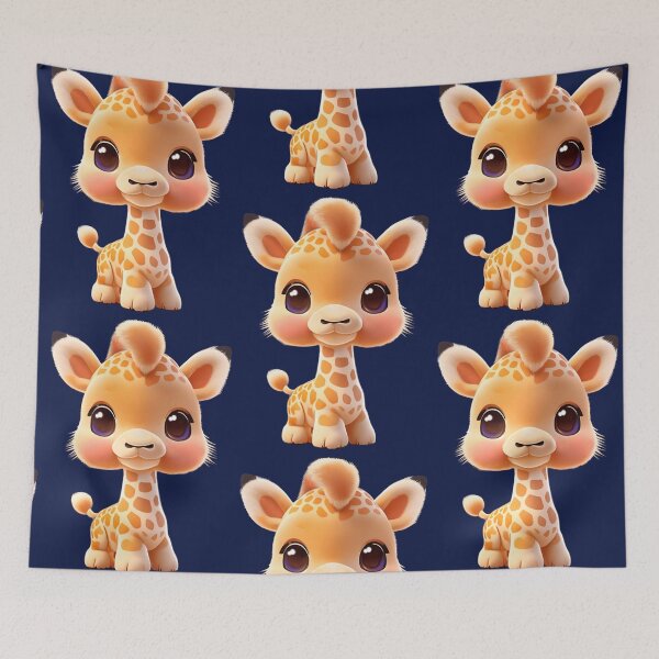 Item preview, Cute baby giraffe safari drawing art illustration  designed and sold by hollycooper.