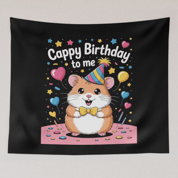 Item preview, Capybara Birthday Cappy Birthday To Me designed and sold by FadeOfThrone.
