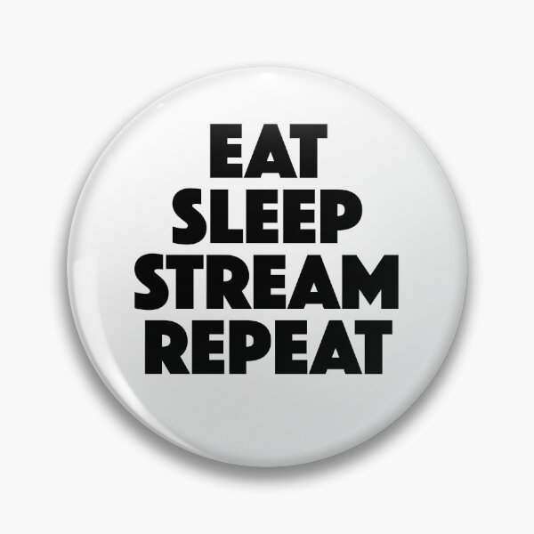 Item preview, Eat Sleep Stream Repeat — Stream Life Daily Routine (black) designed and sold by didijuca.
