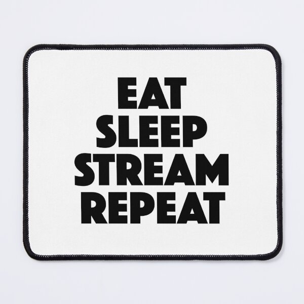 Item preview, Eat Sleep Stream Repeat — Stream Life Daily Routine (black) designed and sold by didijuca.