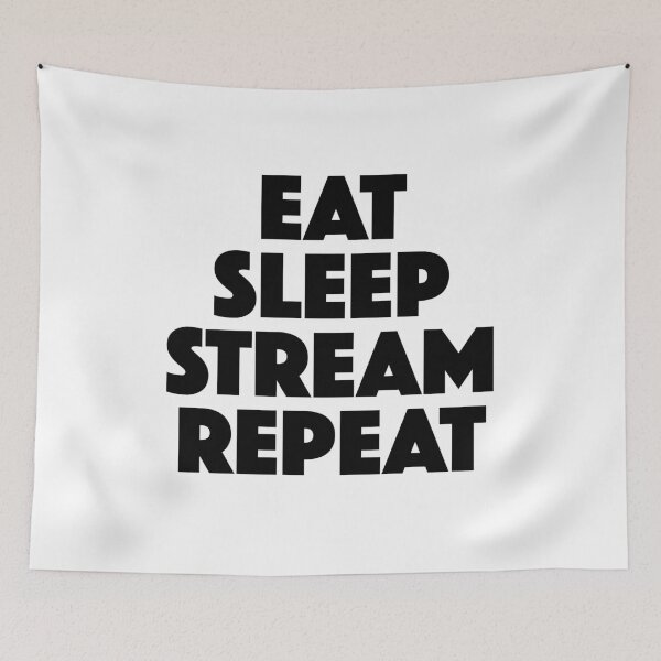 Item preview, Eat Sleep Stream Repeat — Stream Life Daily Routine (black) designed and sold by didijuca.